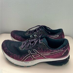 Asics GT 2000 9 Black Purple Running Shoes Sneakers Women Sz 11